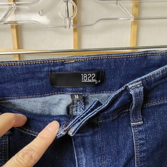 1822 jeans size 14 EUC cool-looking front patch pockets - Picture 2 of 9
